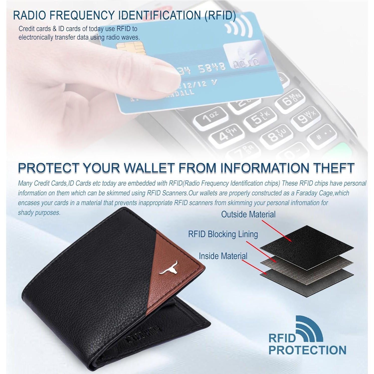 Мужской кошелек из кожи Майка черного/красного дерева — фото 5