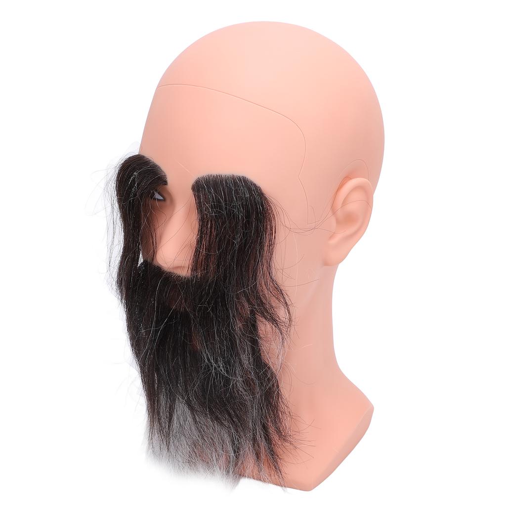Berber Kel Manken Kafası Uzun Sakal Kaşları Yeniden Kullanılabilir Reçine PVC Berber Uygulaması Kel Kafa