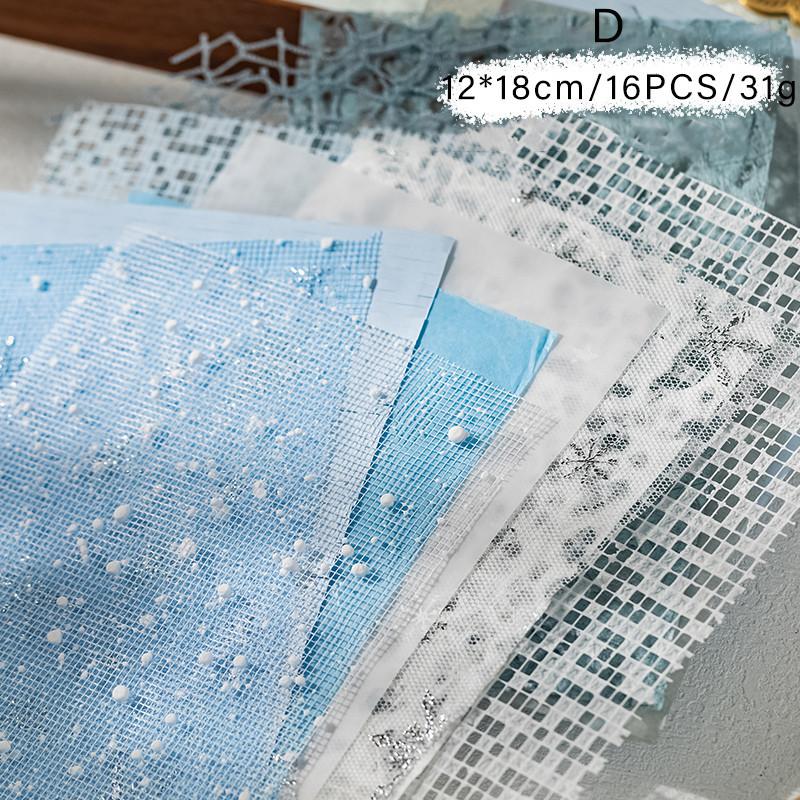 

Journamm 16pcs Vintage Mixed Materials Lace paper Scrapbook Materials DIY Photo Album Collage Journal Stationery Material paper