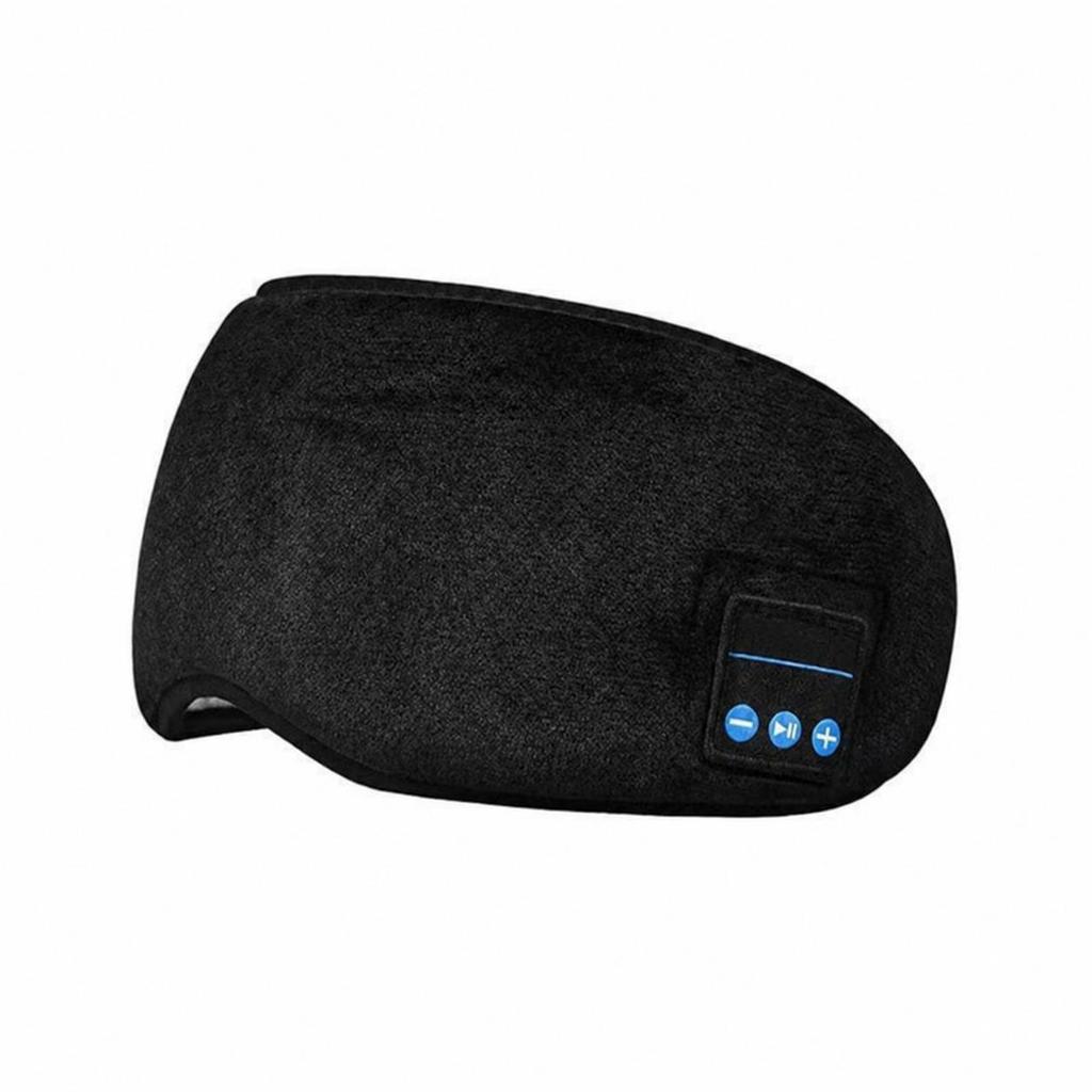 3D Bluetooth Eye Mask Headphones Smart Wireless Music Earmuffs Light Blocking Eye Protection Black