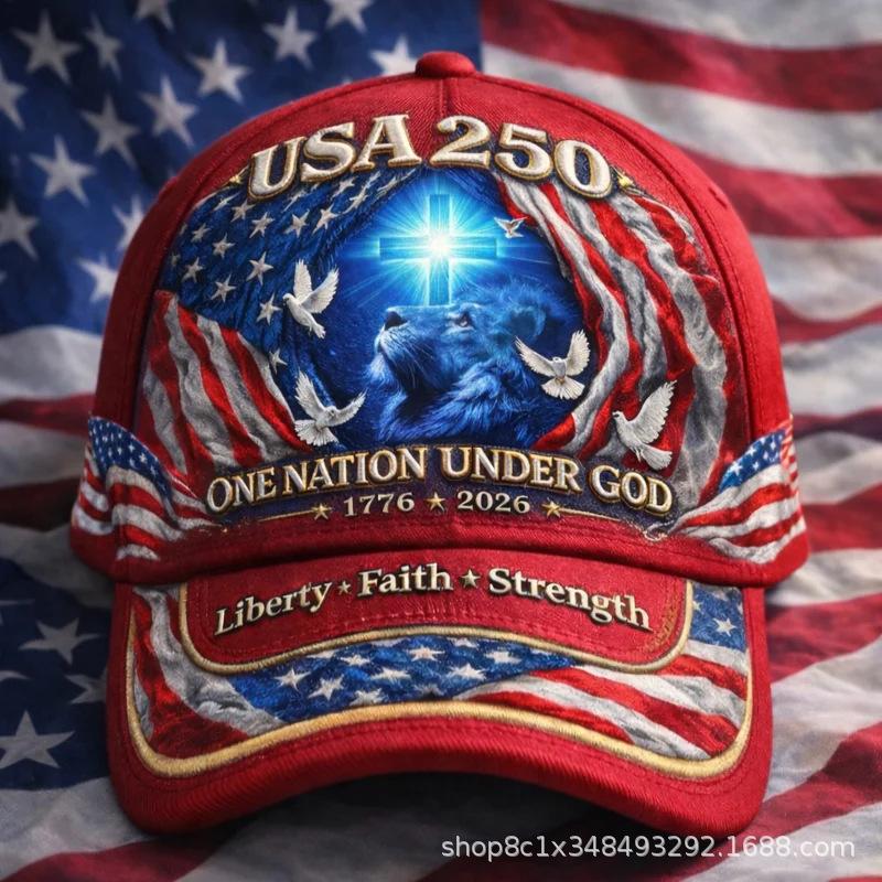 New American Anniversary Baseball Cap D Digital Printing Men's and Women's Shade Cap Hat