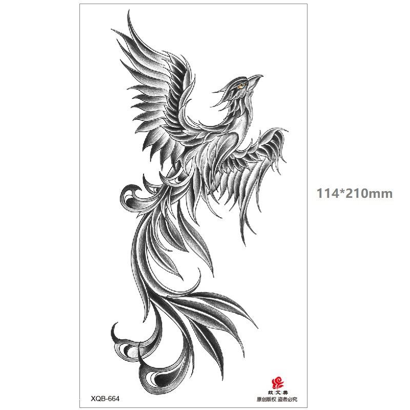Dragon Wolf Tiger Black Water Transfer Simulation Disposable Temporary Half-Arm Animal Set Tattoo Sticker