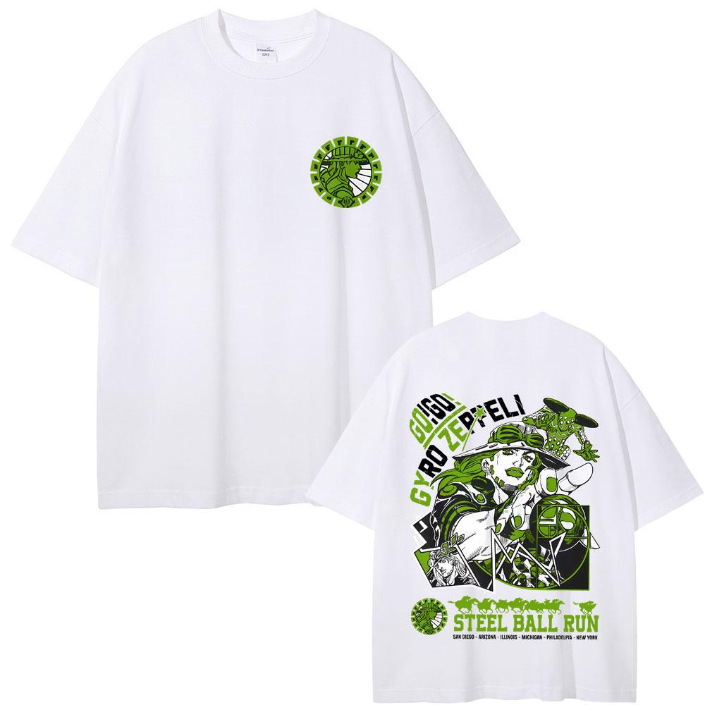 Anime JoJos Bizarre Adventure Jolyne Jotaro Graphic Tshirt Men Women Manga Fashion Vintage Tshirts Mens Oversized Tee Shirt