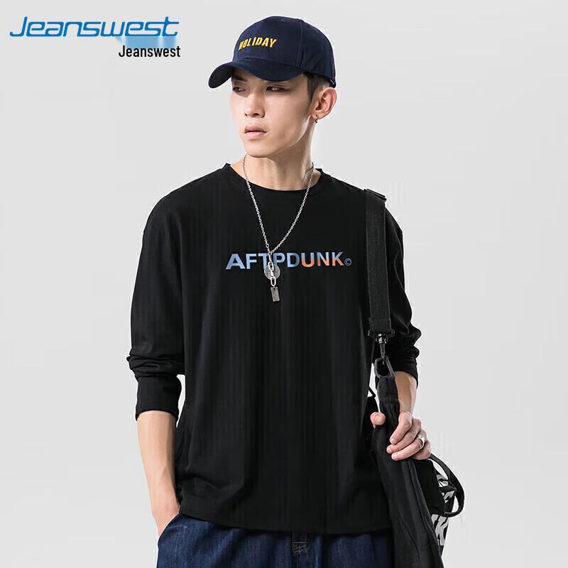 Jeanswest Men s Printed Long-Sleeve Cotton T-Shirt XL