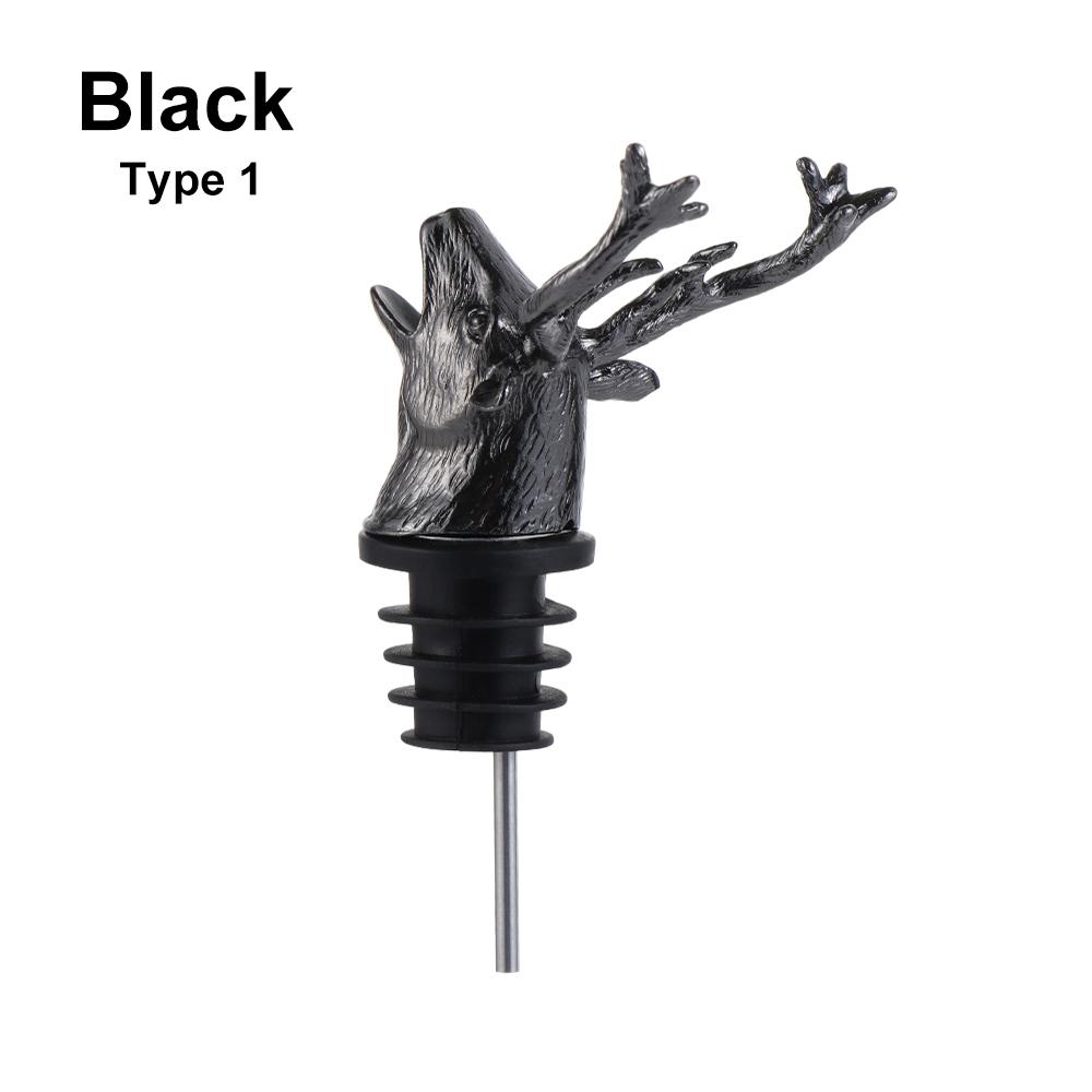 

Deer Elk Lion Bull Head Wine Pourer Bottle Stoppers Bar Tools Wedding Party Drinks Wine Aerators Kitchen Tool Accessories
