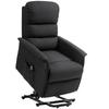 Electric Recliner Chair With Footrest Adjustable Backrest Remote Control With Pocket Black