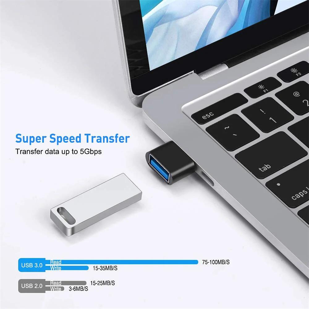1-11 Pcs USB 1.1 to Type C Adapter OTG Converter USB-A Male to USB-C Female for Samsung Xiaomi POCO MacBook Pro Table