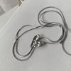 Summer Fashion Irregular Love Sweater Chain Adjustable Titanium Steel Snake Chain Long Sweater Chain Necklace Jewelry