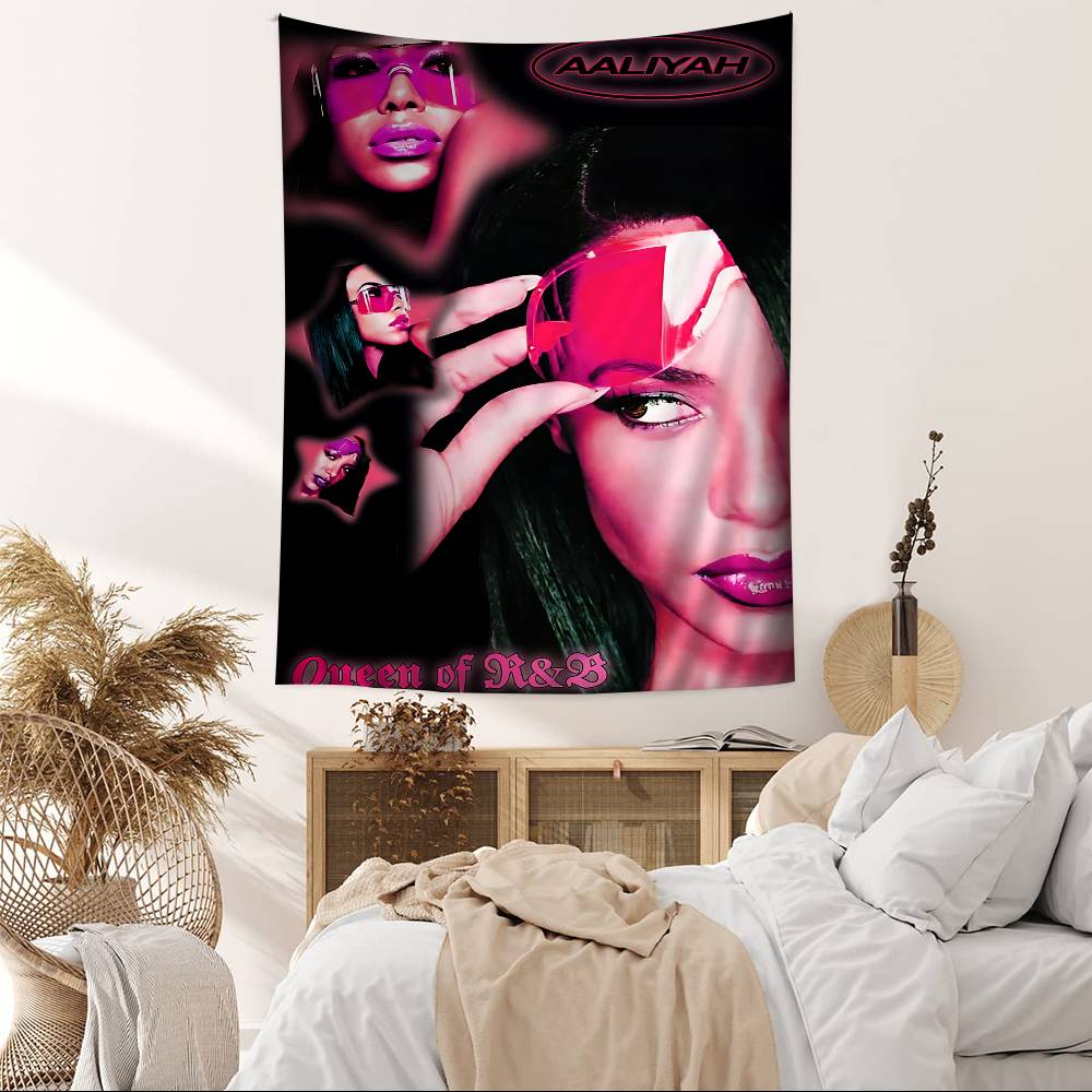 Singer Aaaliyah Hanging Bohemian Tapestry Hanging Tarot Hippie Wall Rugs Dorm Japanese Tapestry