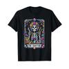 Funny Sugar Skull Crafty The Crafter Tarot Card Skeleton T Shirt Vintage Graphic Stretched Comfortable Designer Clothes