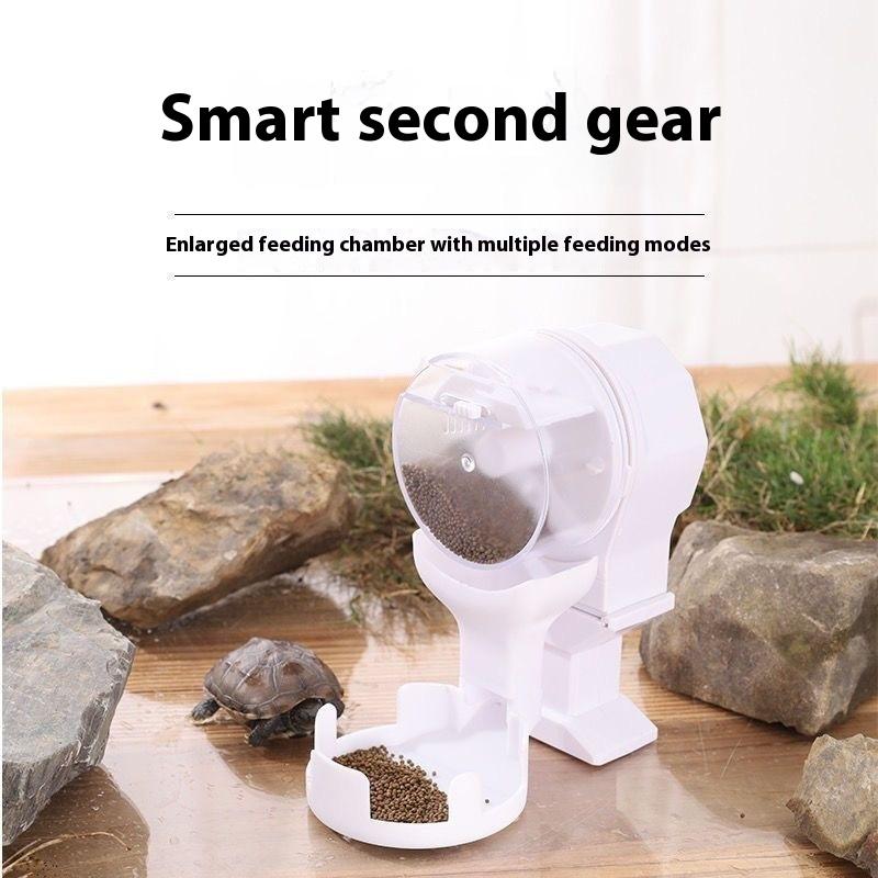 Automatic Turtle Feeder 100Ml/210Ml Large Capacity Smart Timing Turtle Two-Speed Adjustable Feeding Equipment Pet Supplies