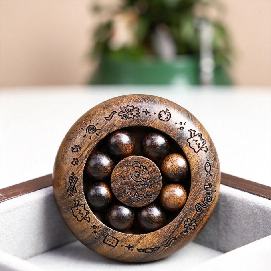 Cliff Cypress Luxury Rosewood Decompression Gyro: Handheld Wind Fire Wheel for Relaxation and Luck