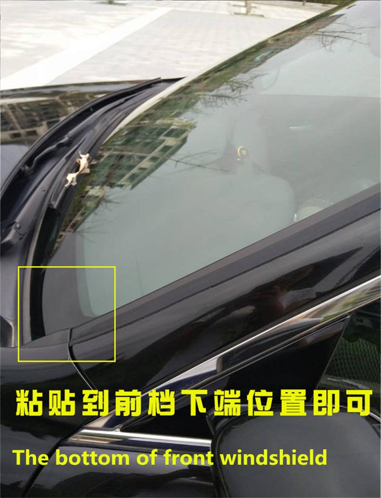 5M Car Windshield Waterproof Seal Edge Trim Rubber Soundproof Weatherstrip Black
