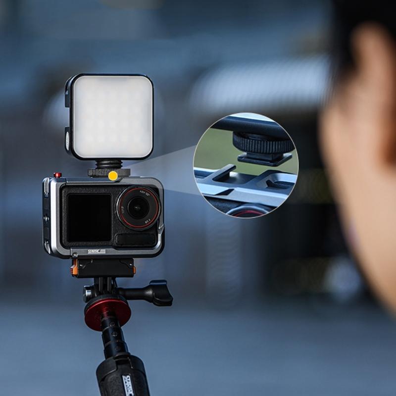Metal Protective Camera Cage Magnetic Adsorption for Action 5 Professional with Quick Release and Cold Shoe Interfaces