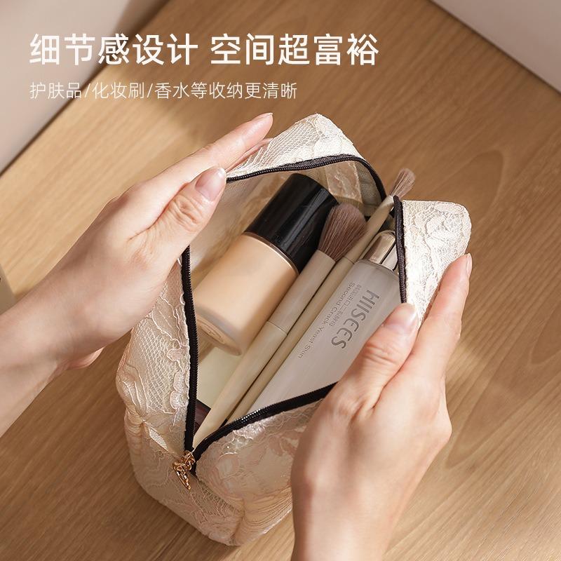 Light Luxury Lace Cosmetic Bag Mesh Dinner Bag Portable Toilet Bag Travel Storage Bag Bag Bag Bag Popular Bag
