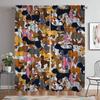Dachshund Home Interior Curtains 2 Pieces Modern Living Room Curtains for Camera Tulle for Bedroom Blackout Curtain Shades Child
