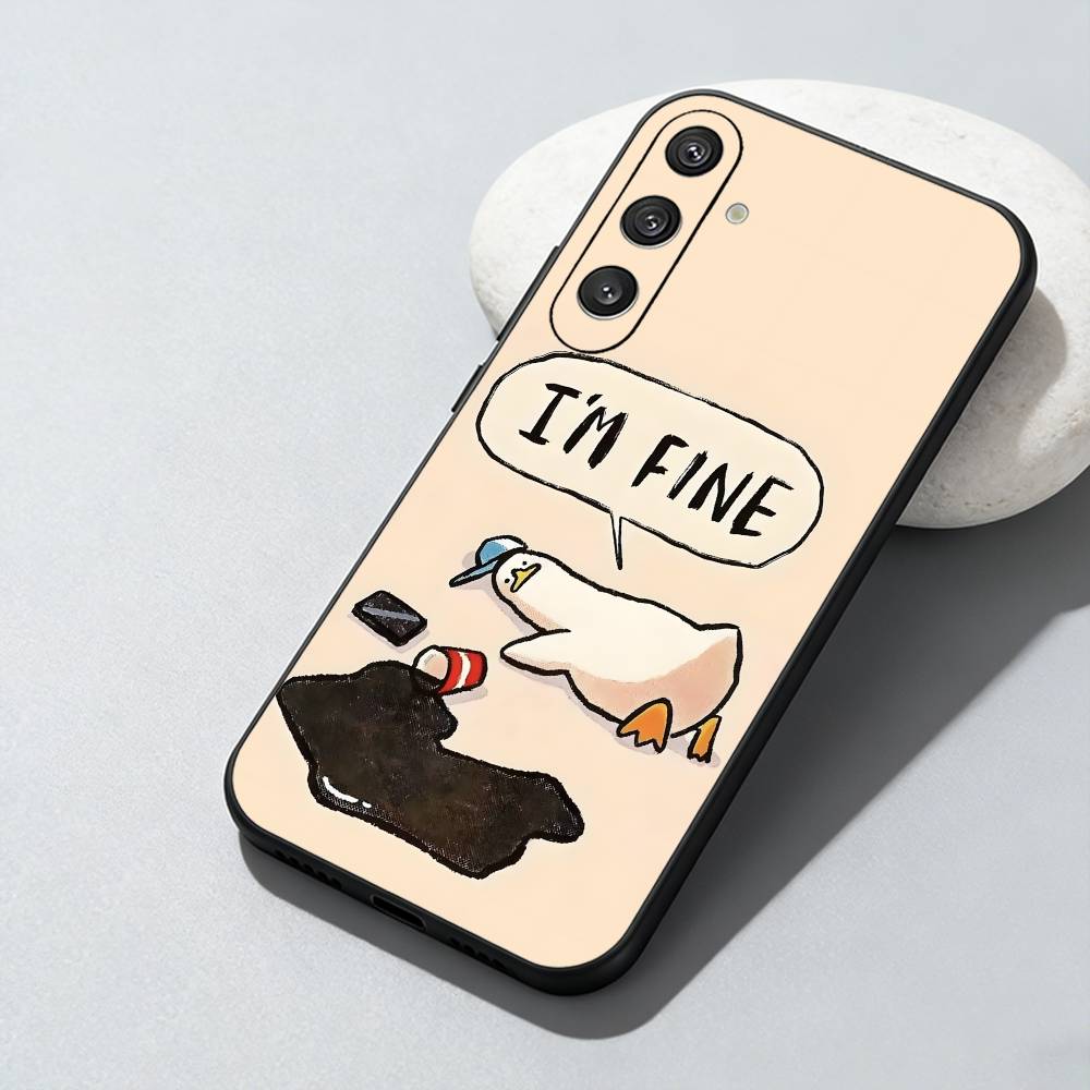 

Funny C-Chaotic Goose And Duck Phone Case For Samsung Galaxy A73,A72,A71,A70,A52,A51 Others Soft Black Cover Samsung a40