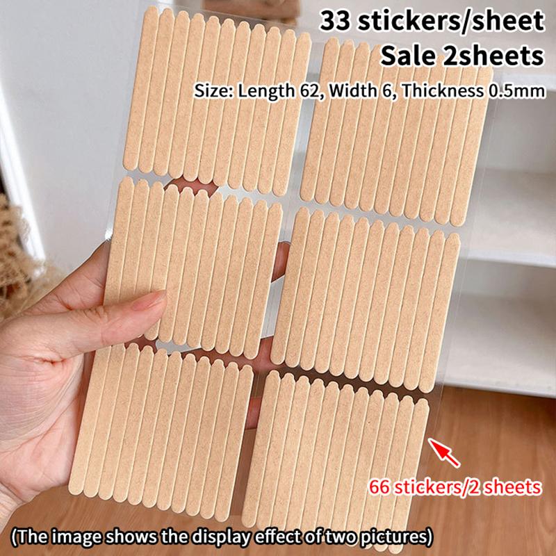 60/66Pcs Transparent Double Adhesive Tape False Nails Display Stand Glue Stickers Acrylic Practice Showing Bar Nail Art Tools