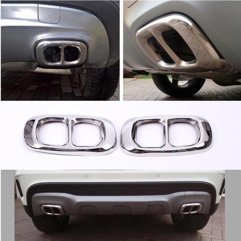 2pcs Stainless Steel Chrome For Mercedes Benz GLA Class X156 Car Exhaust Output Tail CoverTrim For Infiniti Q30 QX30