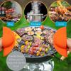 2PACK Silicone BBQ Grill Mitts Heat Resistant Oven Mitts Heat Resistant Gloves  Smoking