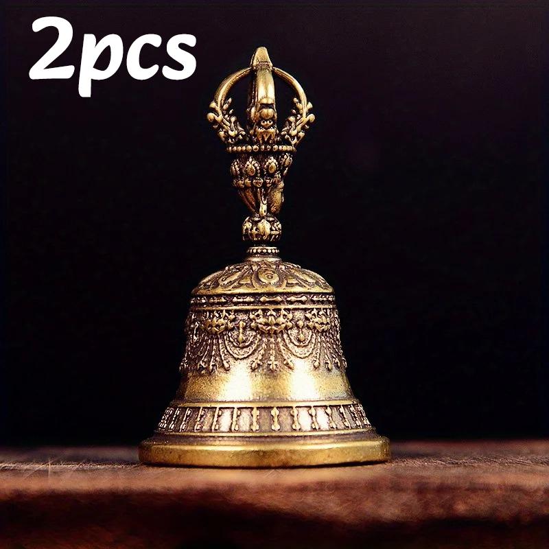 Vintage Brass Die-casting Drop Bell Retro Copper Bell Wind Chimes Brass Crafts Ideas Copper Bell Pendant  Gift Home Decor