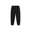 Li Ning Badfive Solid Mid-Waist Cuffed Fleece Knit Sports Pants Men Bottoms Black AKLT879-6