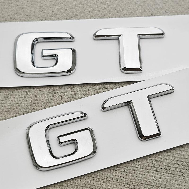 3D ABS Chromowane Litery Logo Samochodowe GT43 GT50 GT53 GT63 Odznaka Emblemat Naklejka Dla Mercedes Benz AMG Seria GT Akcesoria do Oznaczania Tyłu