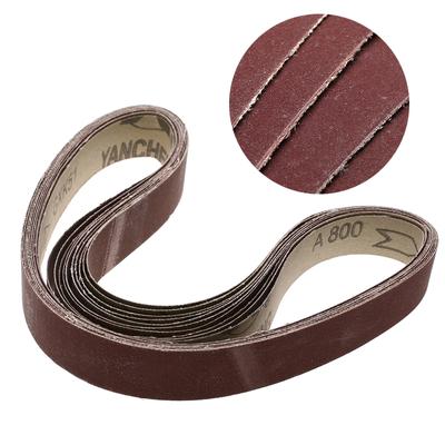 10 Adet 1'' x 30''  760 x 25mm 800 Kum Zımpara Bantları Şerit Oksit Kağıt Aşındırıcı