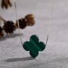 Niche Design S925 Sterling Silver Natural Malachite Colored Treasure Necklace Feminine Simple Temperament Various Pendant Earrings