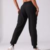 Women's Quick-Dry Yoga Fitness Nine-Point Cuffed Pants with Pockets
