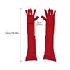 1Pair Long Gloves Anti UV Five Finger Gloves Soft Oil Shiny High Elastic Mittens Thin Nylon Breathable Glossy Sun Protection