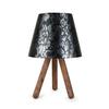 Praktischer dreibeiniger Lampenschirm aus Holz Schwarze Blume