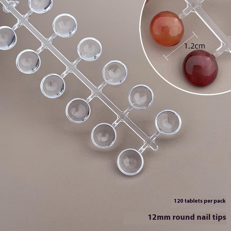 1/1.2/1.5Cm Mini Round Shaped Clear Glass Nail Polish Color Card Nail Art Color Display Tips 240/120Pcs Fake Color Chart Showing