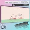 HYBXAXC Kawaii Mouse Pad Anime Sunset Purple Rabbit Gaming Accessories MousePad Keyboard Aesthetics Desk Mat Pad for Computer