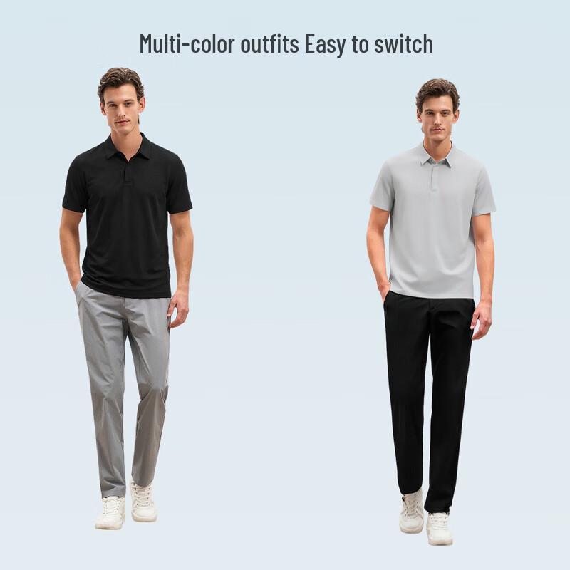 EMZ Men's Soft Stretch Short Sleeve Polo Shirt