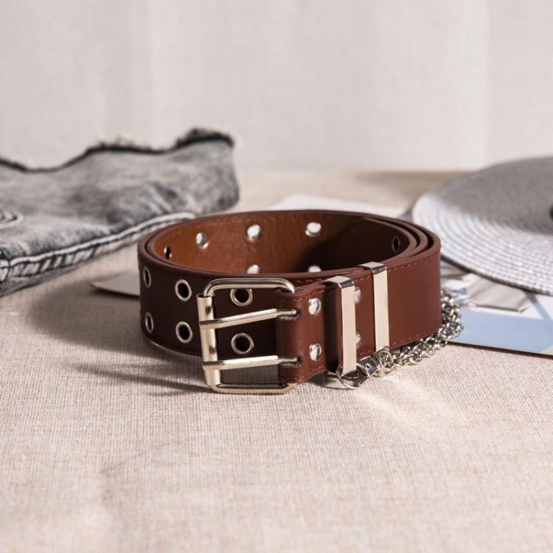 Stylish Metal Hollow Women's Belt For Students Fashionable Casual Denim Accessory