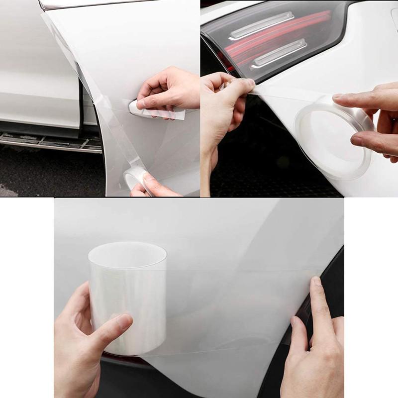 Car Door Sill Protector Transparent Anti Scratch Strip Trunk Guard Plate Universal Thick Protective Film