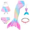 Fancy Mermaid Tail Girls Mermaid Tail for Swimming Costume Mermaid Costume Swimwear Swimsuit Cosplay Birthday Party Halloween