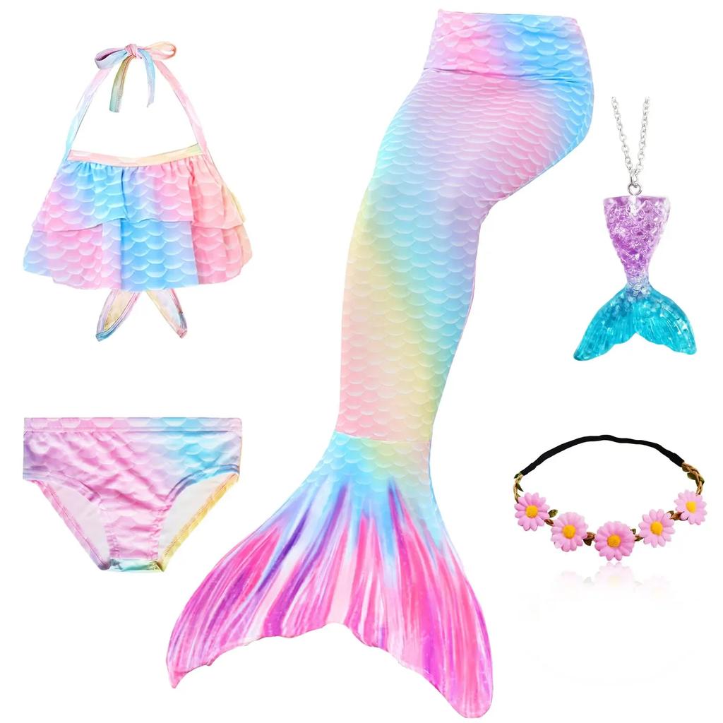 Fancy Mermaid Tail Girls Mermaid Tail for Swimming Costume Mermaid Costume Swimwear Swimsuit Cosplay Birthday Party Halloween