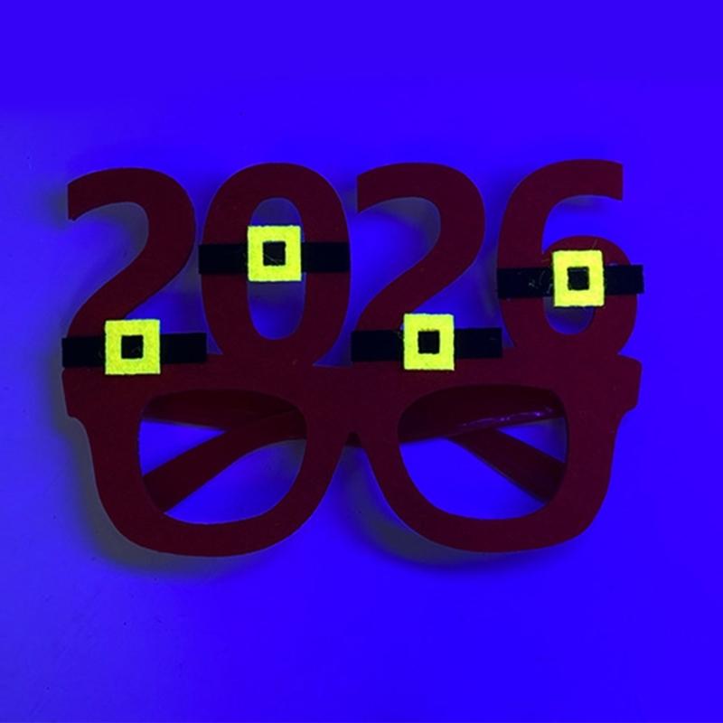 Novelties Funny Glasses,Christmas Glasses Frames Decorative Glasses Fluorescence Christmas Eyeglass Funny Christmas Glass