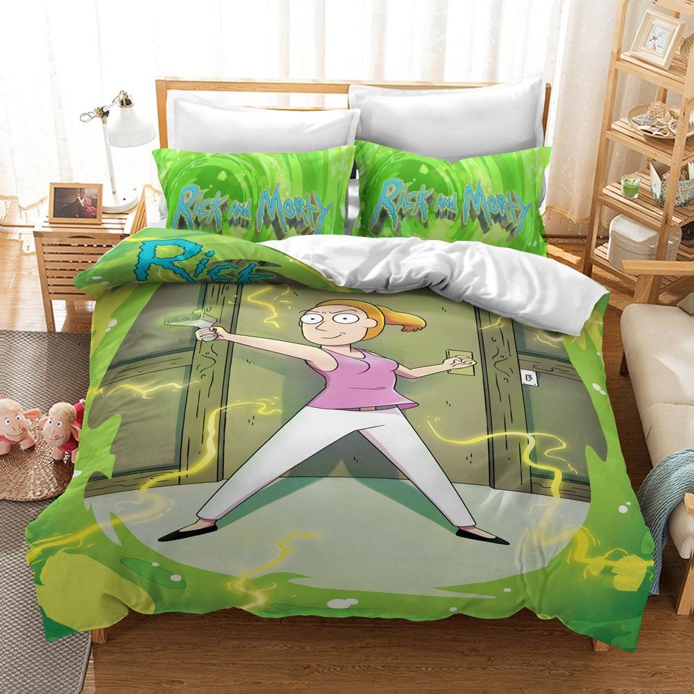 Bedding Kit Rick Morty Ii Series Size Three-Piece Quilt Cover