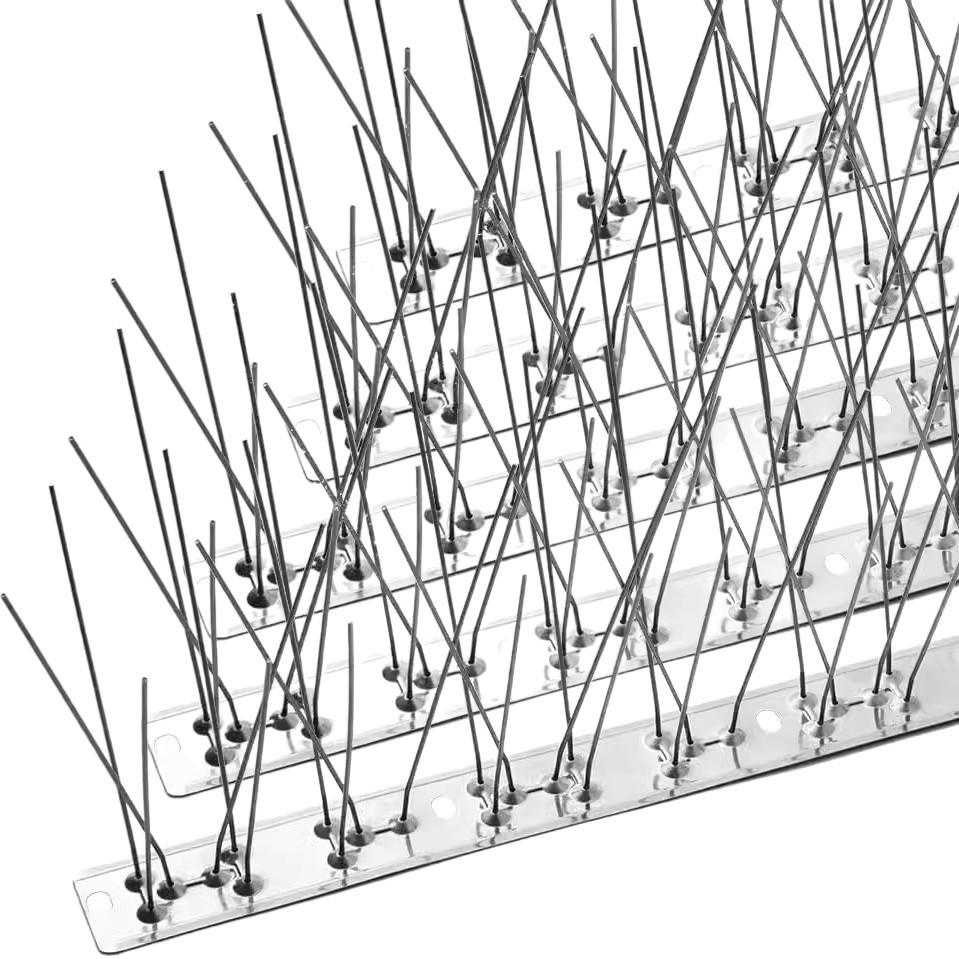 Stainless Steel Bird Spikes for Balcony: Deterrent for Pigeons and Cats