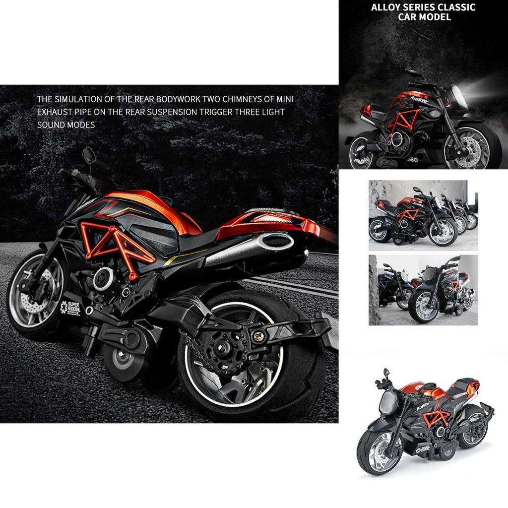 High-quality Die Cast Alloy Motorcycle Model Toy With Light And Music For Kids