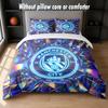 Manchester City Design Bed Bedding Set 1 Duvet Cover + 2 Pillowcases Soft Breathable Household Bed Linens