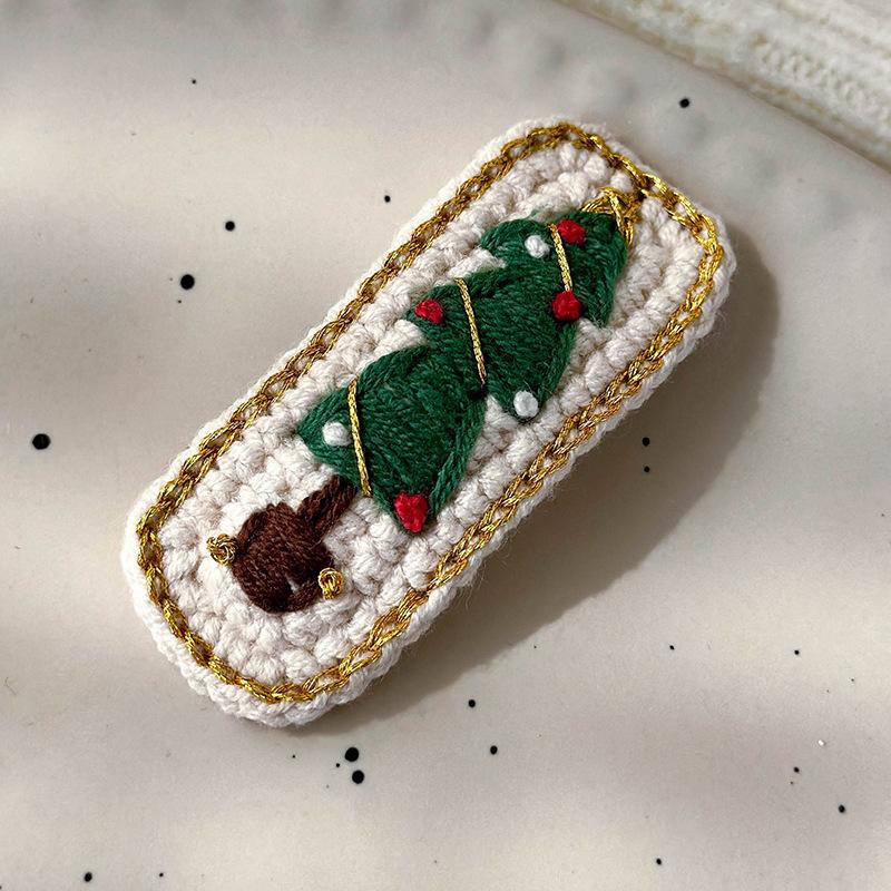 

Рождественская серия Заколки для волос Зимние шерстяные заколки Рождественская елка Заколки-невидимки для женщин Девушек Сладкие заколки Детский милый головной убор