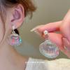 Silver Needle Shell Symphony Super Fairy Pearl Earrings Temperament Simple Small Fresh Earrings Korean Sweet High-end Earrings