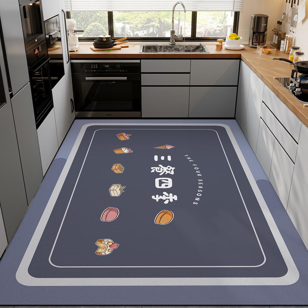 Light Luxury Soft Diatom Mud Floor Mat, Kitchen Floor Mat, Non-slip Absorbent Mat, Washable Door, Dirt-resistant Full Floor Mat