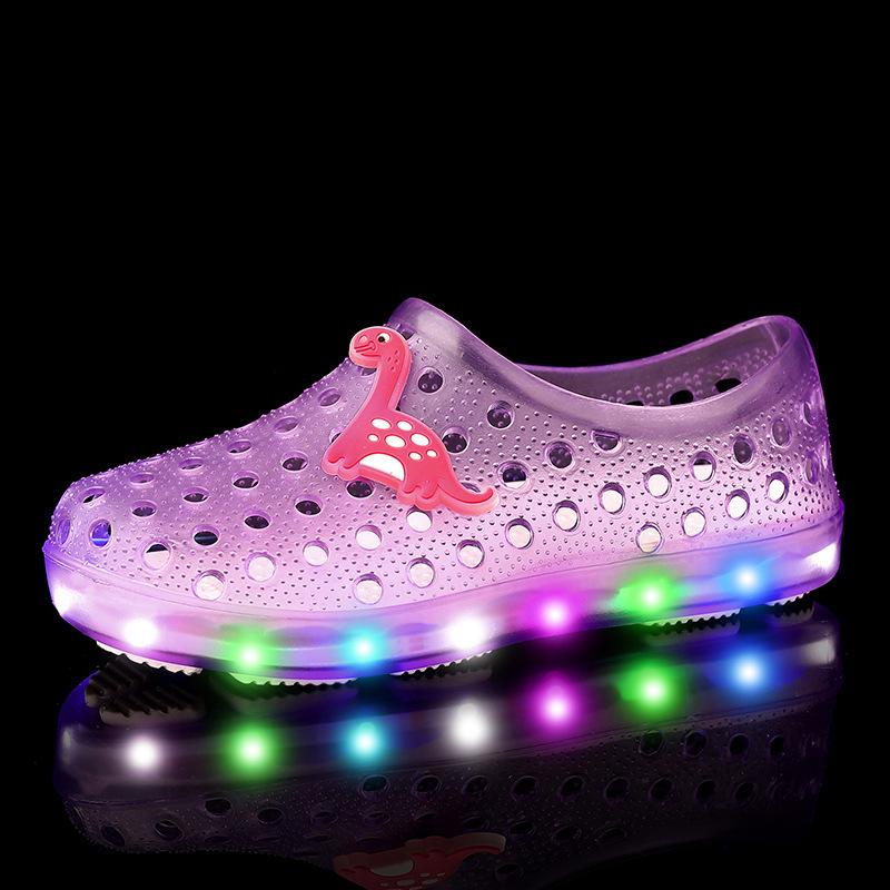 Children's LED Flashing Light-Up Summer Garden Sandals for Toddlers