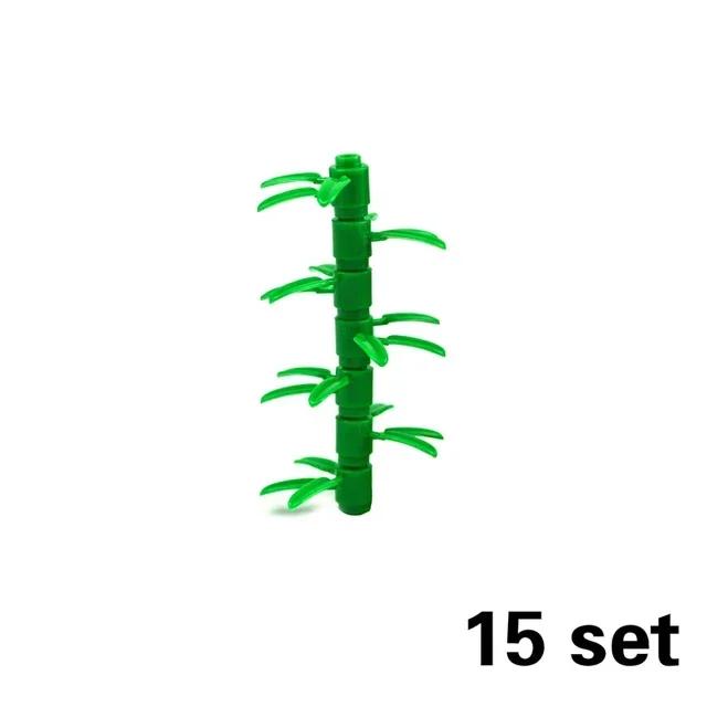 MOC Plants Accessories Bricks 3471 2435 6064 3778 City House Trees Pine Prickly Bush Green Grass Military Building Toys