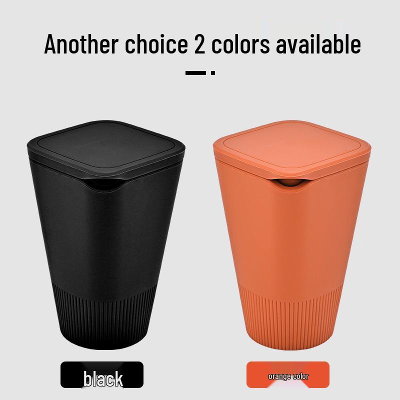 Cubo de Basura de Silicona para Coche - Compacto, Mini Contenedor de Almacenamiento Sellado para Interior de Coche